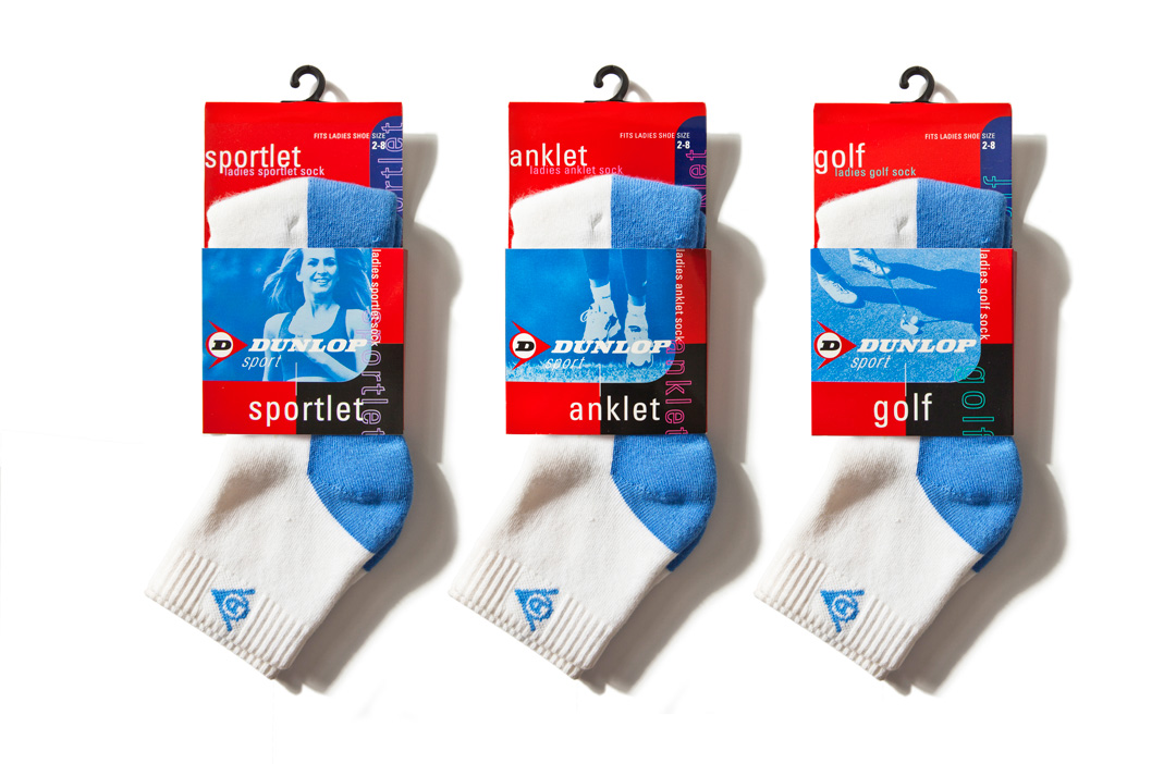 Mightyworld Dunlop Sport anklet sock packaging design