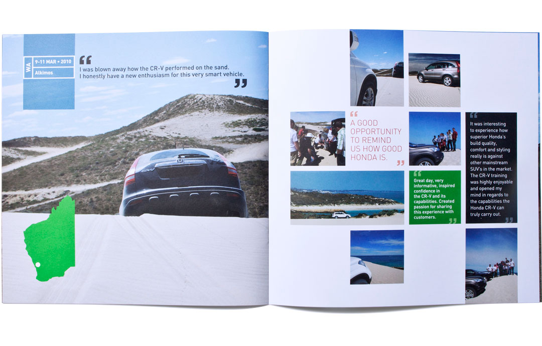 Mightyworld Honda CRV experience brochure print design