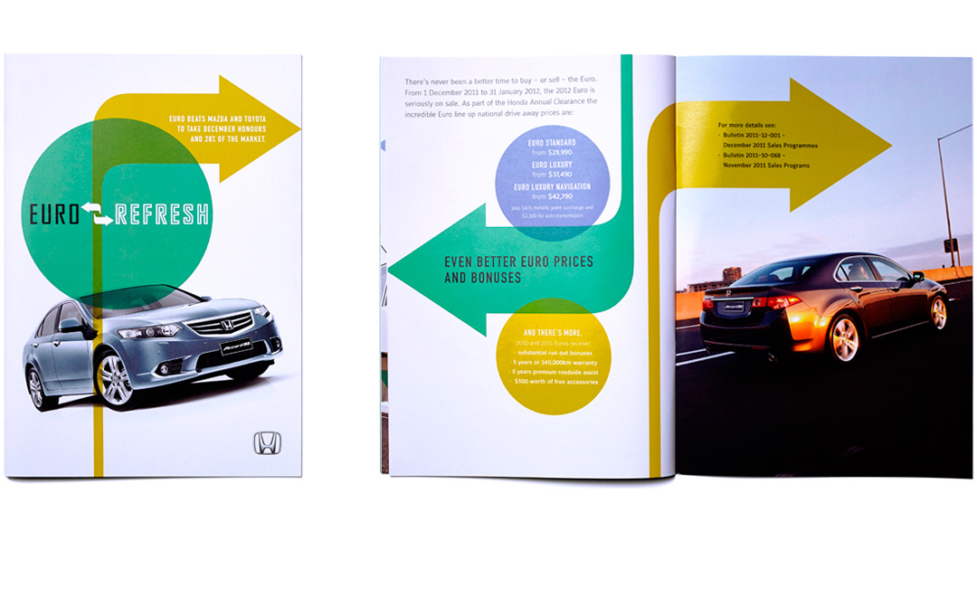 Mightyworld Honda Refresh brochure print design