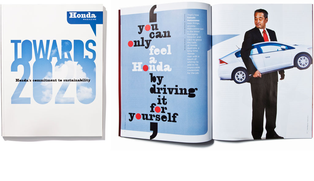 Mightyworld Honda Magazine print design