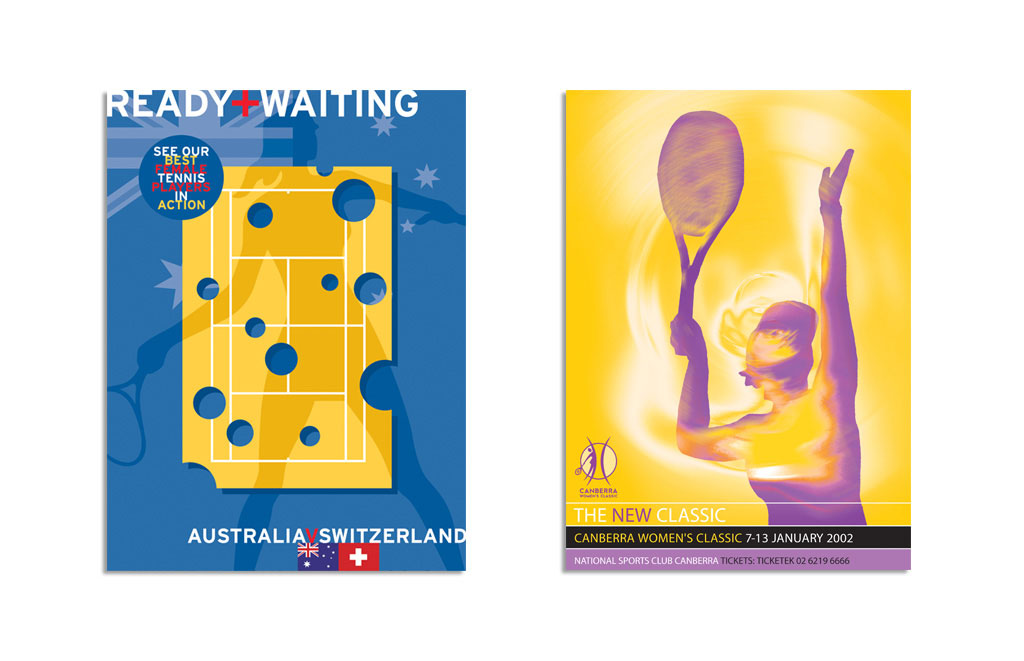 Mightyworld Tennis Australia event poster print design